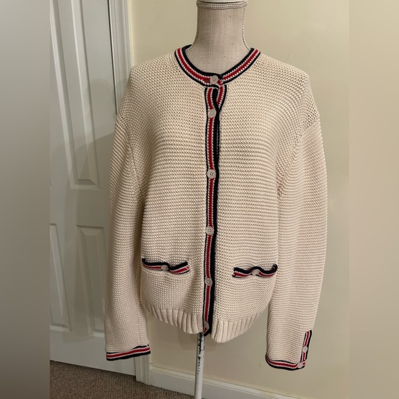 Alex Mill Emmy Cardigan Sweater And Cami Ivory Set Size L - Picture 2 of 9